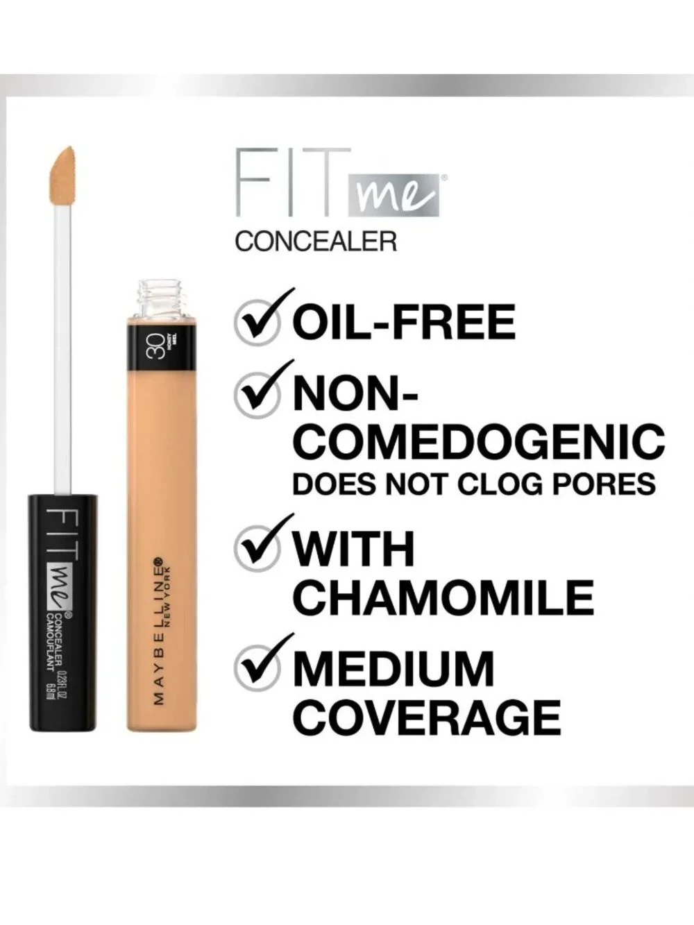 Maybelline Fit Me Concealer 025 Medium Pack of 2 NEW Sealed